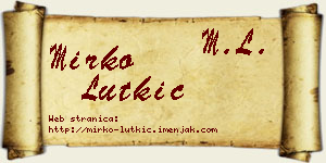Mirko Lutkić vizit kartica